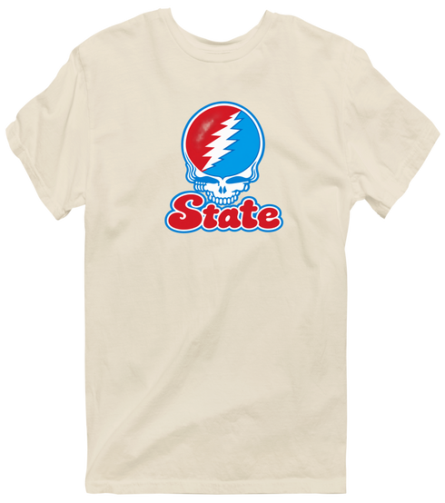 Delaware Stealie Premium Unisex T-Shirt — Design: Delaware State University — Sand