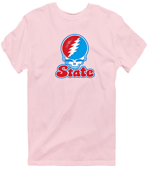 Delaware Stealie Premium Unisex T-Shirt — Design: Delaware State University — Light Pink