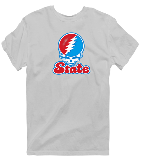 Delaware Stealie Premium Unisex T-Shirt — Design: Delaware State University — Sport Grey