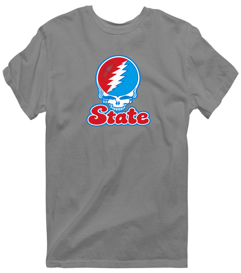 Delaware Stealie Premium Unisex T-Shirt — Design: Delaware State University — Dark Heather