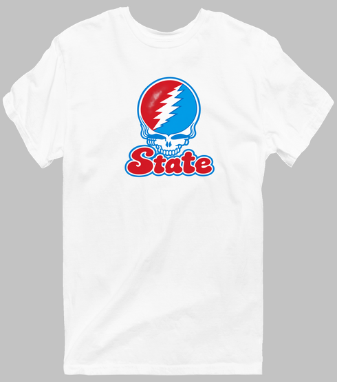 Delaware Stealie Premium Unisex T-Shirt — Design: Delaware State University — White