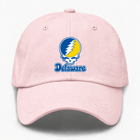 Delaware Stealie Premium Unisex Dad Hat — Design: Delaware University of — Pink