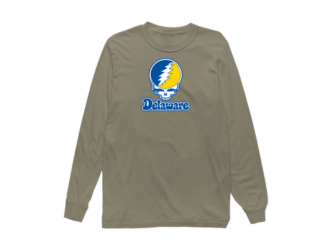 Delaware Stealie Premium Unisex Long-Sleeve — Design: Delaware University of — Sandstone