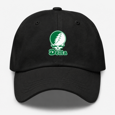 Delta Stealie Premium Unisex Dad Hat — Design: Delta State University — Black