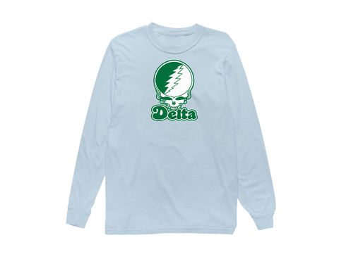 Delta Stealie Premium Unisex Long-Sleeve — Design: Delta State University — Chambray