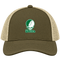 Delta Stealie Premium Unisex Trucker Cap — Design: Delta State University — Moss/Khaki