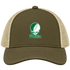 Delta Stealie Premium Unisex Trucker Cap — Design: Delta State University — Moss/Khaki