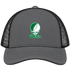 Delta Stealie Premium Unisex Trucker Cap — Design: Delta State University — Charcoal/Black