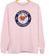 Denver Football Dancing Bear Premium Crewneck — Denver Broncos — Light Pink