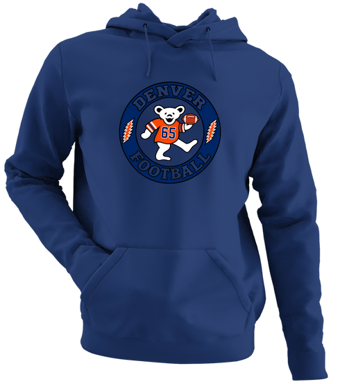 Denver Football Dancing Bear Premium Hoodie — Denver Broncos — Navy