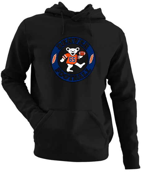 Denver Football Dancing Bear Premium Hoodie — Denver Broncos — Black