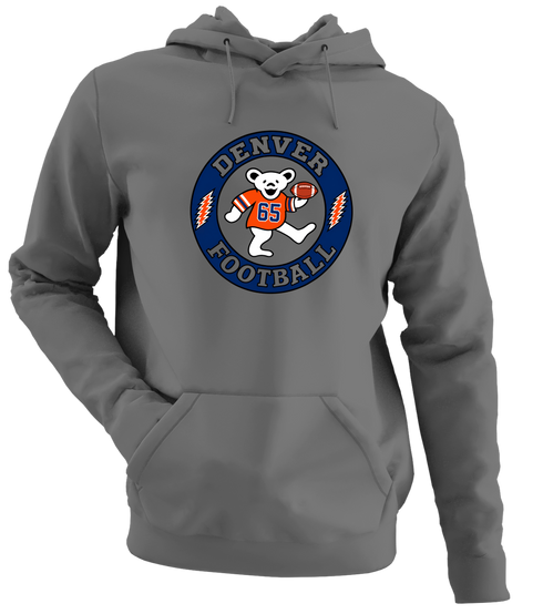 Denver Football Dancing Bear Premium Hoodie — Denver Broncos — Charcoal