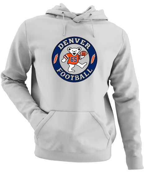 Denver Football Dancing Bear Premium Hoodie — Denver Broncos — Sport Grey