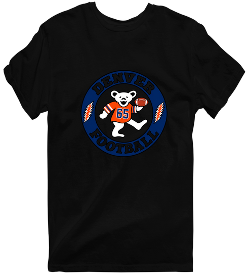 Denver Football Dancing Bear Premium T-Shirt — Denver Broncos — Black