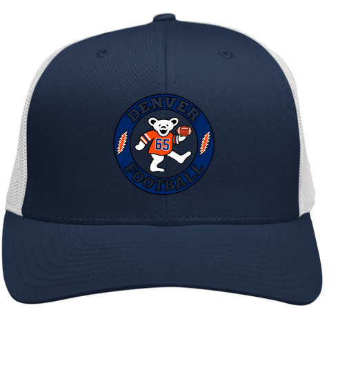 Denver Football Dancing Bear Premium Trucker Cap — Denver Broncos — Navy/White