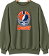 Denver Helmet Stealie Premium Unisex Crewneck — Denver Broncos — Military Green