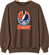 Denver Helmet Stealie Premium Unisex Crewneck — Denver Broncos — Brown