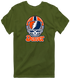 Denver Helmet Stealie Premium Unisex T-Shirt — Denver Broncos — Military Green