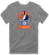 Denver Helmet Stealie Premium Unisex T-Shirt — Denver Broncos — Dark Heather