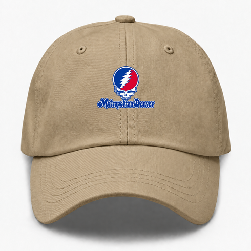 Denver Stealie Premium Unisex Dad Hat — Design: Denver University of — Khaki
