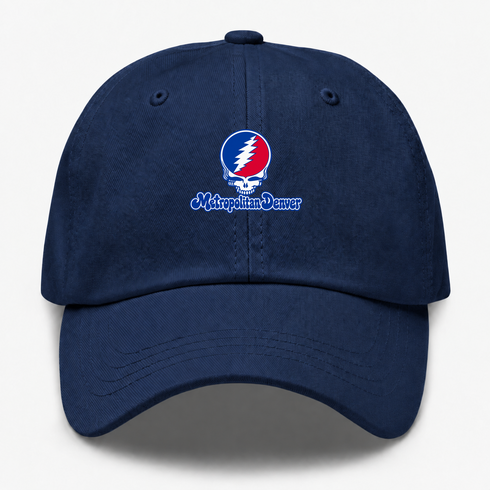 Denver Stealie Premium Unisex Dad Hat — Design: Denver University of — Navy