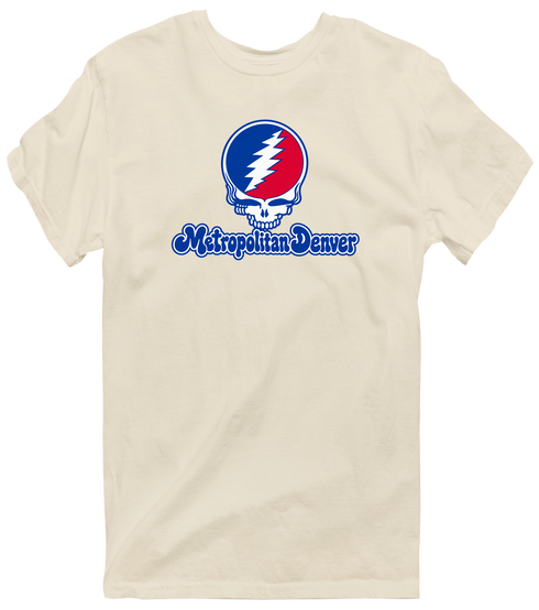 Denver Stealie Premium Unisex T-Shirt — Design: Denver University of — Sand