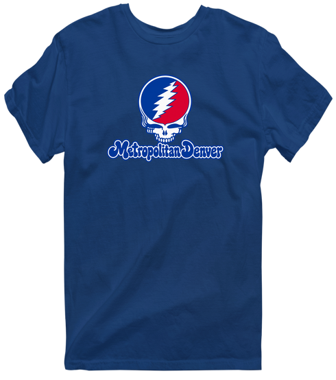 Denver Stealie Premium Unisex T-Shirt — Design: Denver University of — Navy