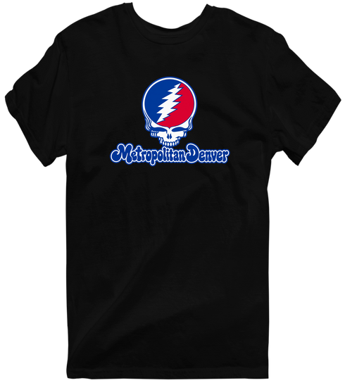 Denver Stealie Premium Unisex T-Shirt — Design: Denver University of — Black
