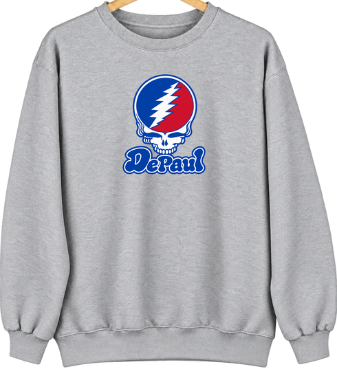 DePaul Stealie Premium Unisex Crewneck — Design: DePaul University — Sport Grey