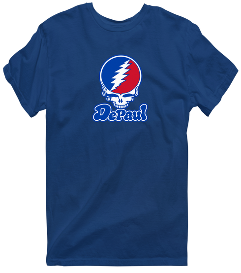 DePaul Stealie Premium Unisex T-Shirt — Design: DePaul University — Navy