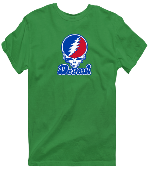 DePaul Stealie Premium Unisex T-Shirt — Design: DePaul University — Irish Green