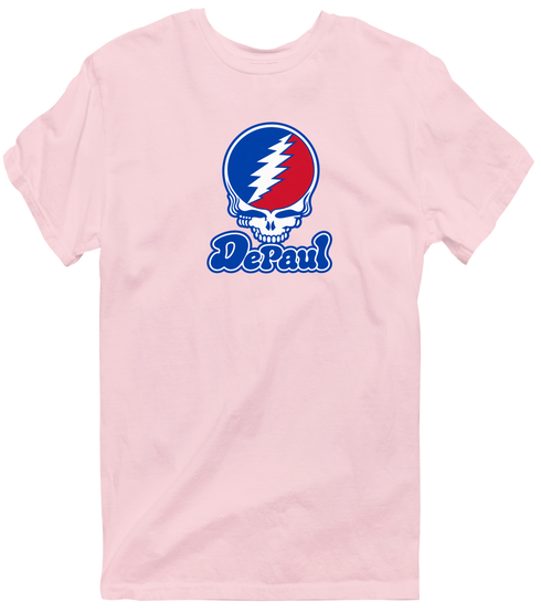 DePaul Stealie Premium Unisex T-Shirt — Design: DePaul University — Light Pink