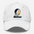 Depauw Stealie Premium Unisex Dad Hat — Design: Depauw University — White