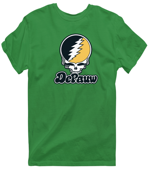 Depauw Stealie Premium Unisex T-Shirt — Design: Depauw University — Irish Green