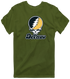 Depauw Stealie Premium Unisex T-Shirt — Design: Depauw University — Military Green