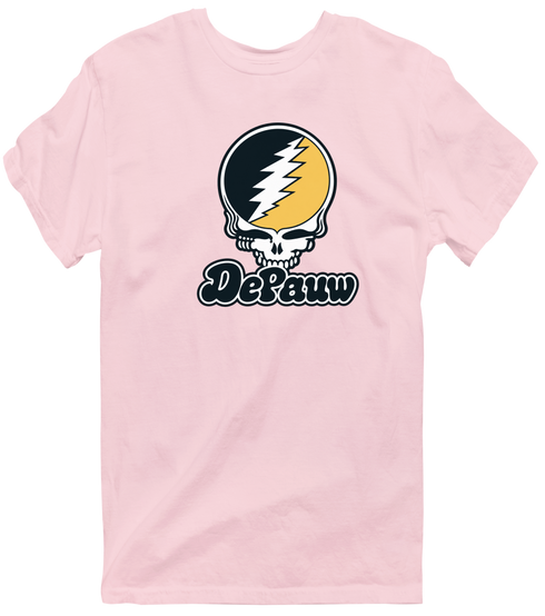 Depauw Stealie Premium Unisex T-Shirt — Design: Depauw University — Light Pink
