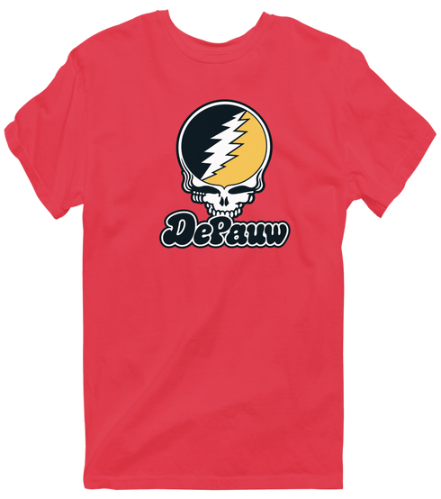 Depauw Stealie Premium Unisex T-Shirt — Design: Depauw University — Heather Red