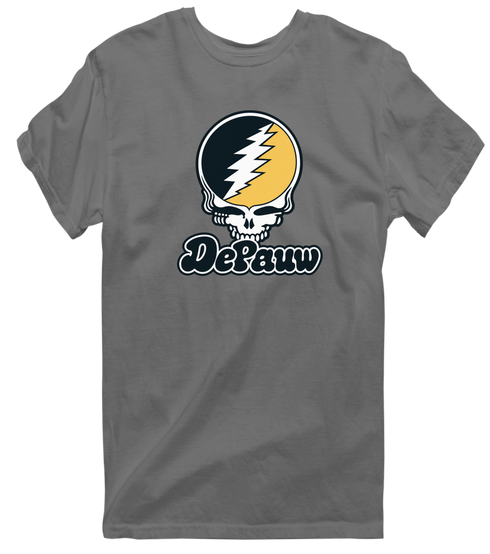 Depauw Stealie Premium Unisex T-Shirt — Design: Depauw University — Charcoal