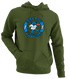 Detroit Football Dancing Bear Premium Hoodie — Detroit Lions — Military Green