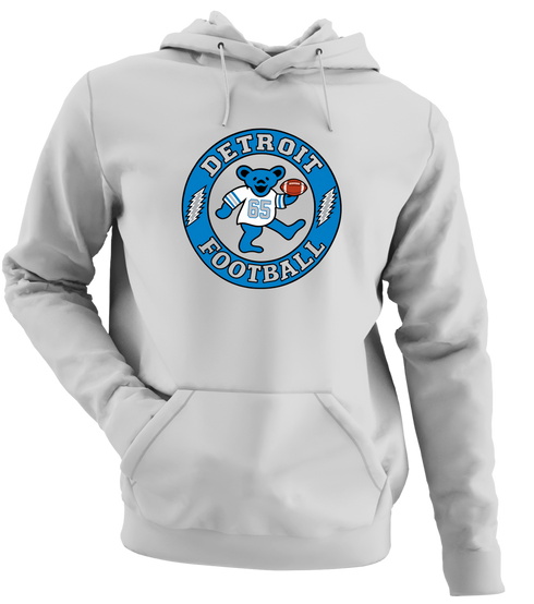 Detroit Football Dancing Bear Premium Hoodie — Detroit Lions — Sport Grey