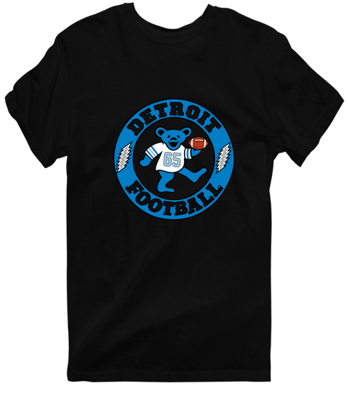 Detroit Football Dancing Bear Premium T-Shirt — Detroit Lions — Black