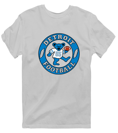 Detroit Football Dancing Bear Premium T-Shirt — Detroit Lions — Sport Grey