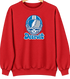 Detroit Helmet Stealie Premium Unisex Crewneck — Detroit Lions — Red