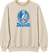 Detroit Helmet Stealie Premium Unisex Crewneck — Detroit Lions — Sand
