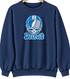 Detroit Helmet Stealie Premium Unisex Crewneck — Detroit Lions — Navy