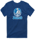 Detroit Helmet Stealie Premium Unisex T-Shirt — Detroit Lions — Navy