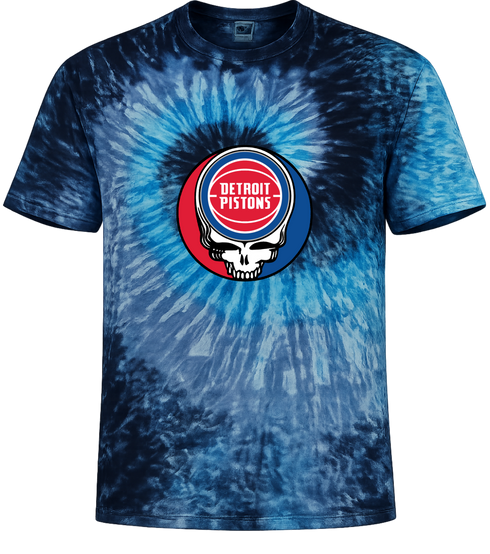 Detroit Pistons Stealie Tie-Dye T-Shirt