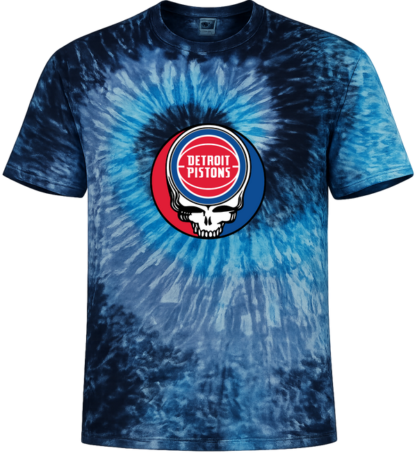 Detroit Pistons Stealie Tie-Dye T-Shirt