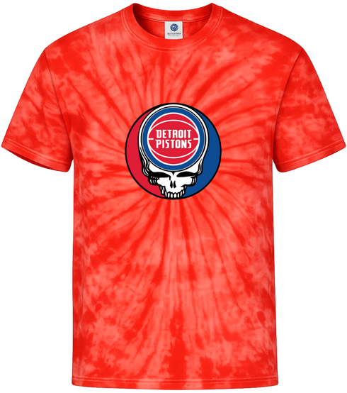 Detroit Pistons Stealie Tie-Dye T-Shirt