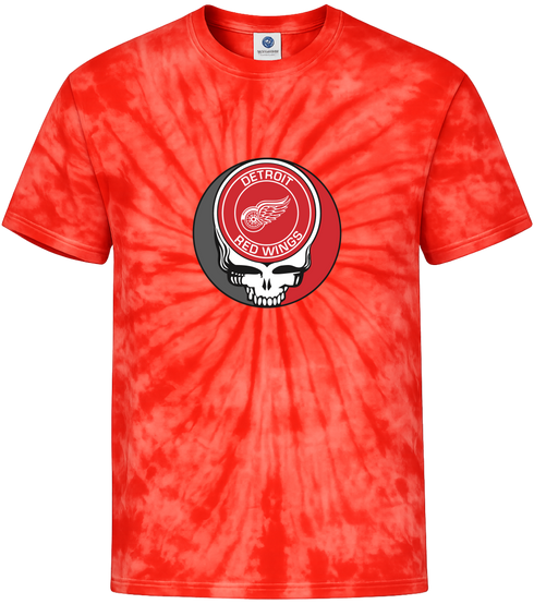 Detroit Red Wings Stealie Tie-Dye T-Shirt